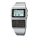 Casio #DBC610A-1A Men's Vintage Stainless Steel Band 50 Telememo Calculator Watch