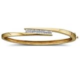 1/2ctw Two Row Princess Cut Diamond Bangle