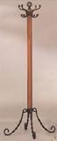 Buy Contemporary Oak Wood and Metal Coat Tree with Double Hook - OakRidge by OakRidge