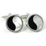 Sterling Silver Ying Yang Cufflinks