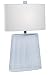 Alexis Table lamp with Aquamarine finish and White oval shade Image