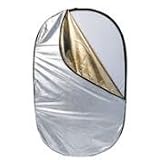ProSource Professional Quality Photography Studio Photo & Video Light Accessories 5 in 1 Collapsible Multi Photography Disc Studio Reflector 40" X 60" Oval