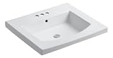 Kohler K-2956-4-0 Persuade Curv Top and Basin Lavatory with 4 Centers, White