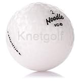 Product details for 36 MINT MAXFLI NOODLE ICE WHITE USED GOLF BALLS + FREE TEES