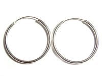 10mm 925 sterling silver hoop / sleeper earrings