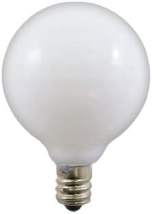 Triangle Bulbs T20623-10 (10 pack) - 25G16.5/WH, 25 Watt, G16.5 Decorative Globe, 120 Volt, White, E12 Candelabra Base Incandescent Light Bulb, 10  Pack