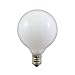 Triangle Bulbs 15-Watt G16.5 Decorative Globe E12 Candelabra Base Light Bulbs, White, 10-Pack