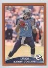 Kerry Collins #176/649 Tennessee Titans (Football Card) 2009 Topps Chrome Copper Refractor #TC61