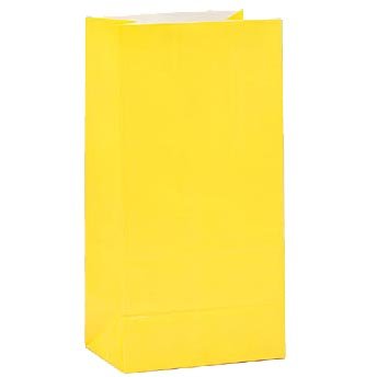 Yellow Paper Party Bag 21X13 Cms - single