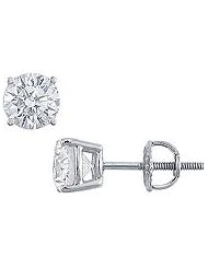 Platinum : Round Diamond Stud Earrings â€" 2.00 CT. TW.
