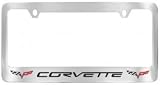 C6 Corvette License Plate Frame with C6 Flags