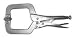 Westward 2FDC5 Locking C-Clamp W/Swivel Pad, 4 In