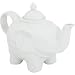 28-oz. Elephant Teapot - White
