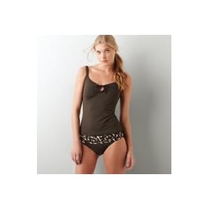 Buy Ann Taylor Loft Ladies Chocolate Double Strap Keyhole Tankini Top by Ann Taylor LOFT