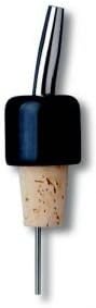 Black Marble Pourer, Stainless Steel Spout with Natural Cork Base