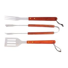 Buy Chefmaster 3pc Stainless Steel Barbeque Tool Set Includes Tongs Spatula Meat Fork now!