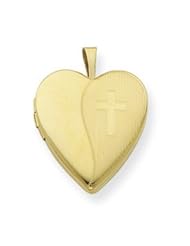 Genuine IceCarats Designer Jewelry Gift Gold Plated Sterling Silver 20Mm Textured Cross Locket