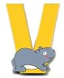 Wooden Vole Letter V Magnet by The Toy Workshop