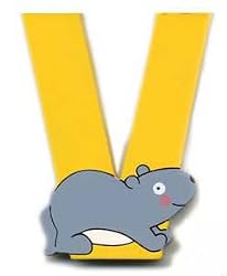 Wooden Vole Letter V Magnet by The Toy Workshop