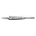 WPI 14113 Stainless Steel Round Standard Hollow Handle Forcep with Straight Tip, 15cm Length