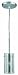 Lite Source LS-17851PS/CLR Wick 1-Lite Pendant Lamp, Polished Steel with Outer Clear Glass