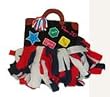 Pomchies Pom-Id Navy/Red/White Luggage Tag