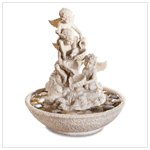 INDOOR TABLETOP CHERUB WATER FOUNTAIN STONE TABLE TOP