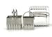 RSVP Stainless Steel 4 Square Rippled Biscuit Cookie Cutters NEW