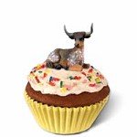 Long Horn Steer Cupcake Trinket Box