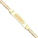 14K Kansas City Chiefs Med Pol Id Bracelet W/Anchor Link - NF1016-8