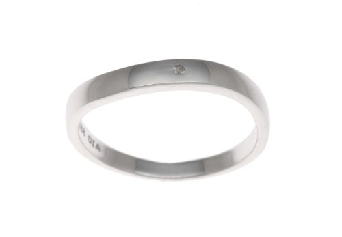 Tuscany Silver Damen-Ring 925 Sterlingsilber Rhodium plattiert Diamant 0 54 (17.2) Preisvergleich