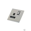 SATIN CHROME 13A SINGLE SWITCHED SOCKET BLACK DSL221