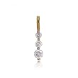 Diamond Three Stone Journey Pendant in 14k Yellow Gold