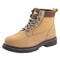 Nubuck Leather Steel Toe Work Boots, 8 1/2 Mens