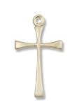 Gold Filled Maltese Cross Medal Pendant Charm with 18 Gold Filled Chain