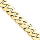 14k 10.75mm Polished Fancy Link Bracelet - 8.5 Inch
