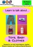 Learn to Talk About Toys, Baby & Clothes PLUS Data Sheets
