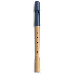 Mollenhauer Blockfl�te Sopran Blockfl�te Barock 1054 Prima, Holz/Kunststoff, nachtblau, Doppell�cher