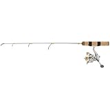 Frabill Ice Hunter 26-Inch Medium Ice Fishing Rod and Reel Combo, Black