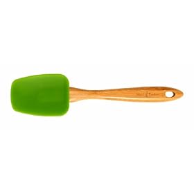 Island Bamboo SMSPU-370 Silicone Spoonula, Small, Dark Green Apple