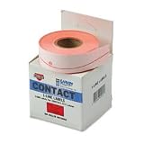Cosco 1-Line Pricemarker Labels, 7/16 x 13/16, Fluor Red, 1200/Roll, 3-Roll Box 090945 / COS090945