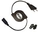 Zip-Linq Notebook Power Cable Kit - Power cable kit - retractable - black
