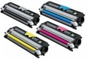 Konica Minolta MagiColor 1600, 1650EN, 1680MF Compatible Toner Cartridge Value Bundle(Full Set of K/C/M/Y)