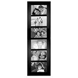 Malden 2012-664 Berkeley 4 by 6 Beveled Wood Edge 6 Opening Collage Frames, Black