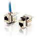 90° Cat5E RJ45 UTP Half-Shielded Keystone Jack