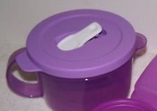 Tupperware 2cup Purple Soup Mug Crystalwave with Vent
