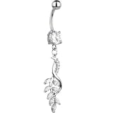 Cyrstalline Gem VINE TWIST DROP Belly Ring