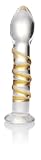 Don Wand Fat Head Glass Pleasure Wand, Amber Swirl