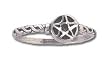 Solid Sterling Silver Pentagram Light Ring
