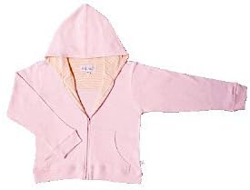 Bossy Baby Organic Hooded Jacket in Rose, 4T
